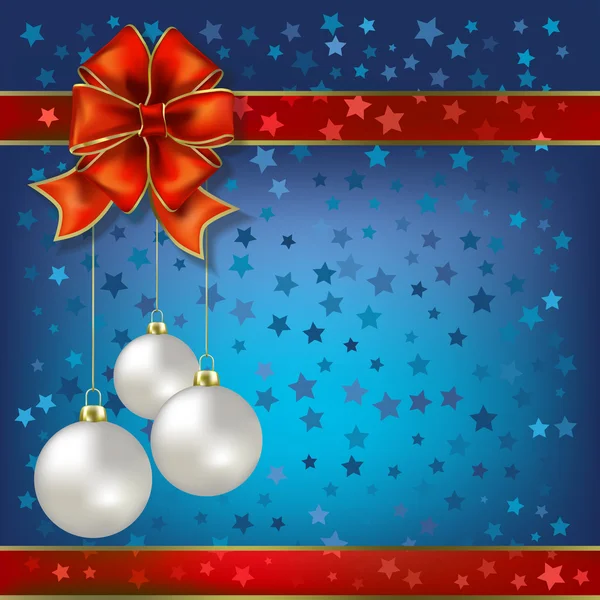 Weihnachtskugeln und Schneeflocken auf grauem Hintergrund — Stockvektor