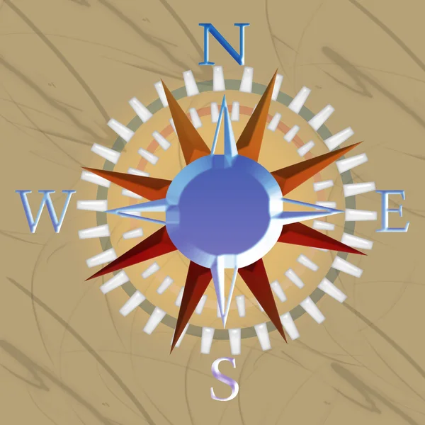 Білий фон компас — стоковий вектор