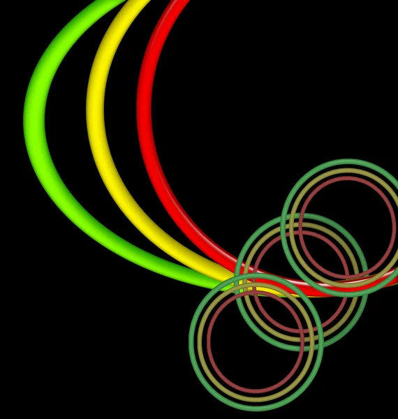 Lignes et rondes — Image vectorielle