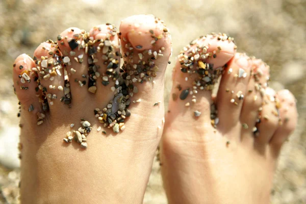 砂に足 — ストック写真