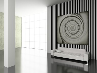 Modern interior. clipart