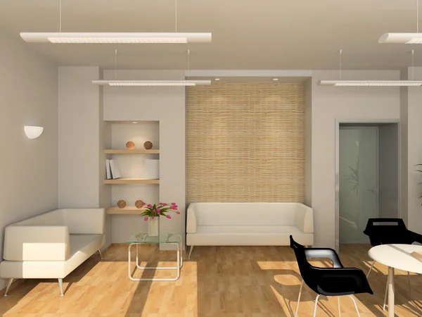 3D renderizar interior moderno de la oficina — Foto de Stock