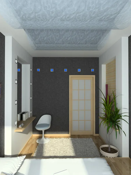 3D vykreslení moderní interiér ložnice — Stock fotografie
