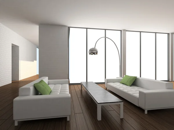 3D render modern interior of living-room — Stock Photo, Image