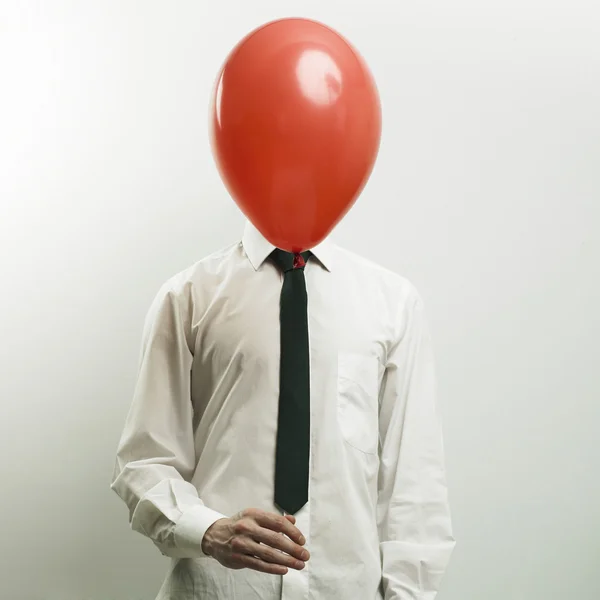 Officemanager met hoofd - ballon — Stockfoto