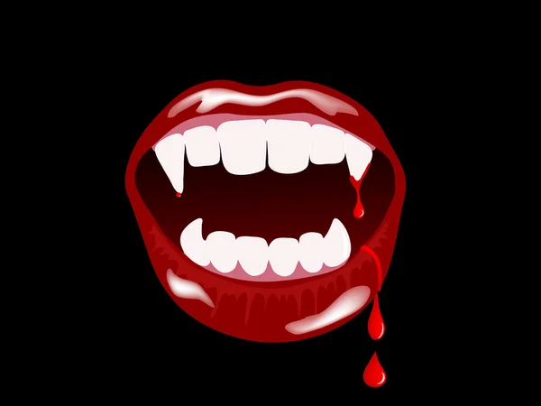 Vampyr mun — Stock vektor