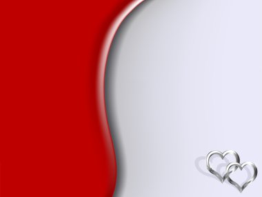 Silver hearts clipart