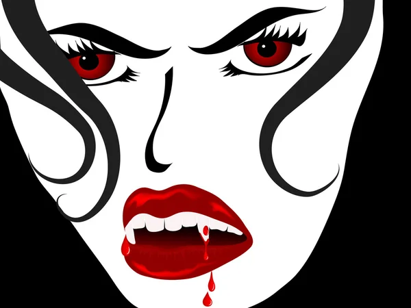 Visage vampire — Image vectorielle