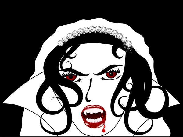 Mariée vampire — Image vectorielle