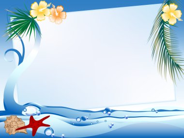 Frame in the sea clipart