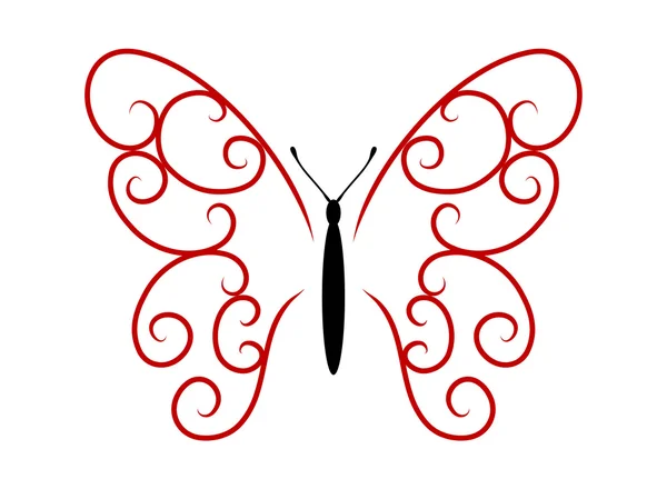 Tattoo vlinder — Stockvector