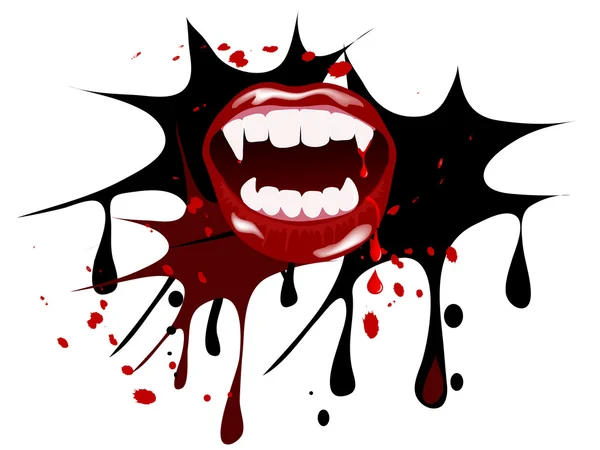 Вампирский рот — стоковый вектор
