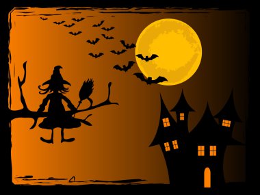 Scary Halloween night clipart