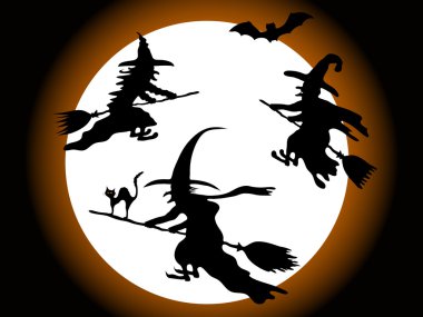 Three witches clipart