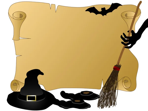 Parchemin d'Halloween — Image vectorielle