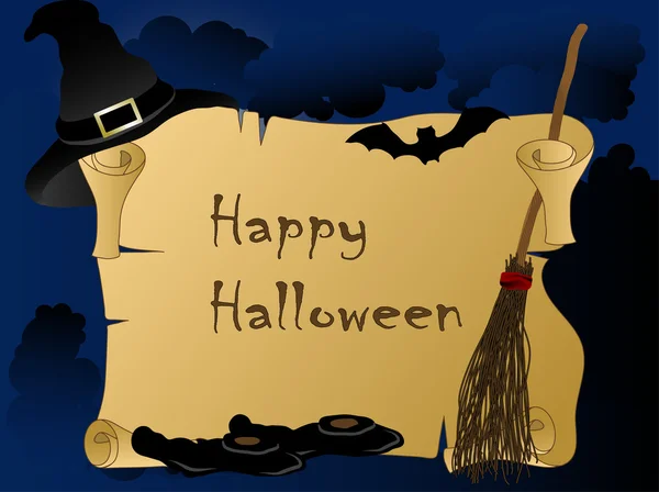 Pergaminho de Halloween — Vetor de Stock