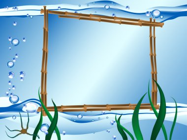 Vector water frame clipart