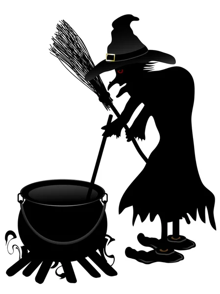 Čarodějnice, vaření — Stockový vektor