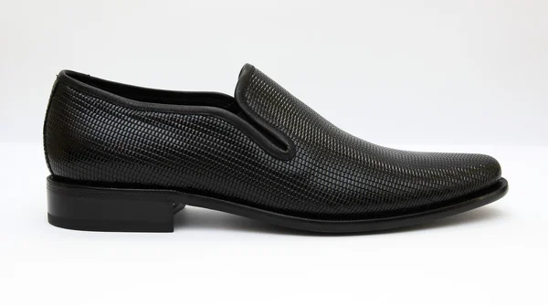 Černé mužské boty — Stock fotografie