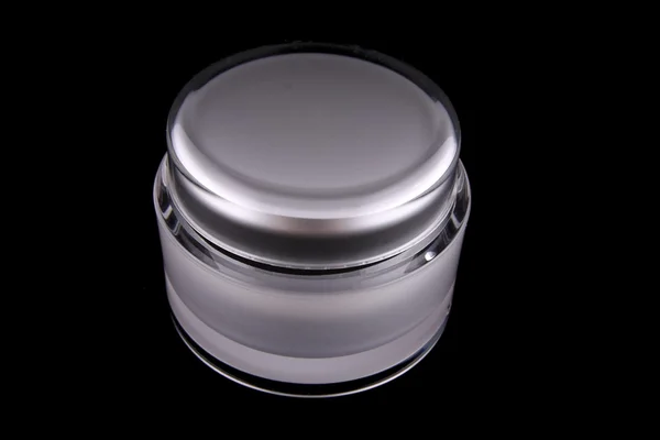 Witte cosmetische container — Stockfoto