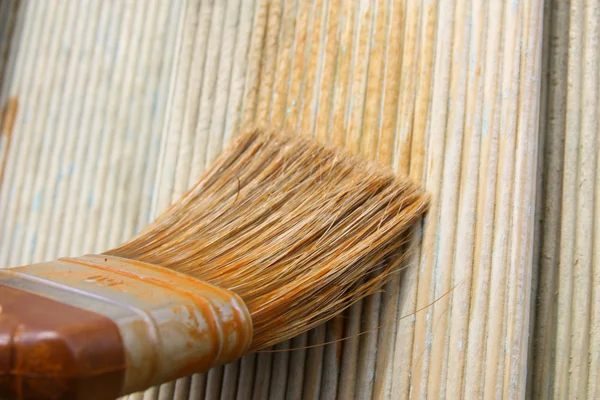 stock image Painting wooden brush