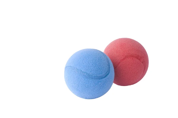 Red and blue foam balls — Stock Photo, Image