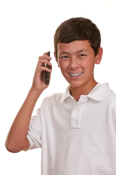 Adolescent sur celluar téléphone (téléphone portable ) — Photo
