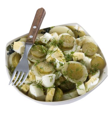 A plate of potato salad clipart