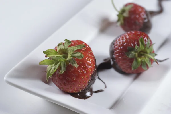 草莓和巧克力 免版税图库图片
