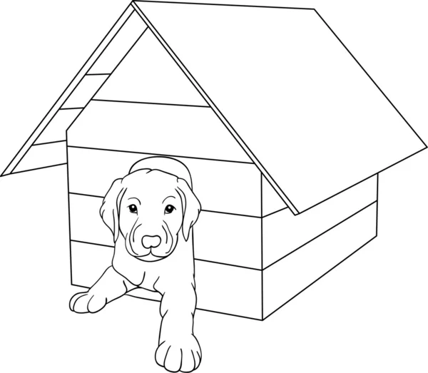 Casa perro — Vector de stock