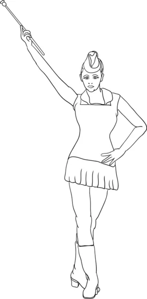 baton twirling coloring pages