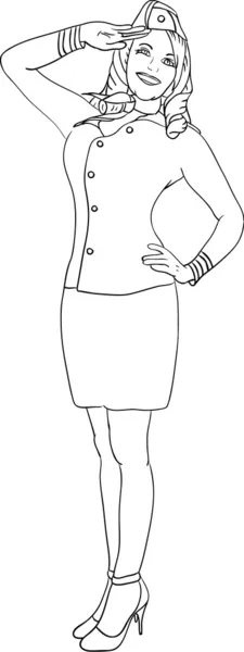 Hôtesse de l'air — Image vectorielle