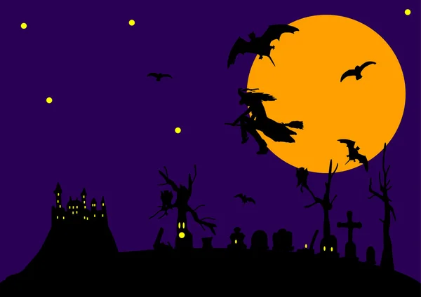 Wiedźmy Halloween — Wektor stockowy