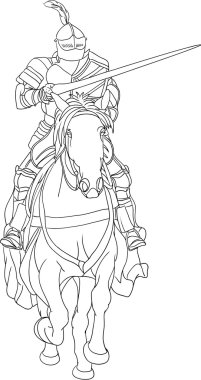 Knight on horse clipart