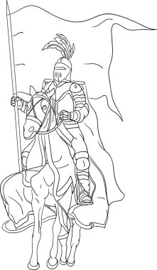 Knight on horse clipart