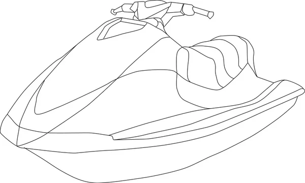 Jet uçağı sandal — Stok Vektör