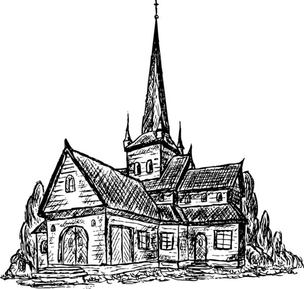 Holzkapelle — Stockvektor