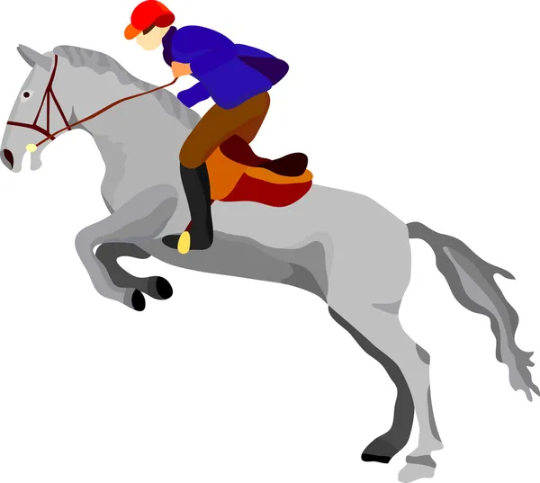 Koně skok — Stockový vektor