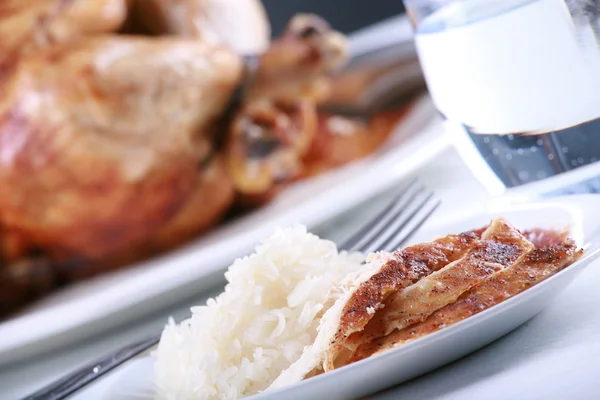 Chicken and rice meal — Stock Photo, Image