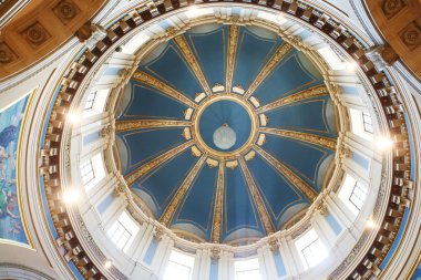 Interior of capitol dome in St. Paul, Mn clipart