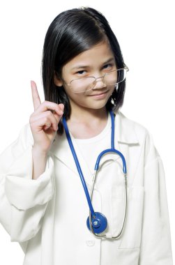Child playing doctor clipart