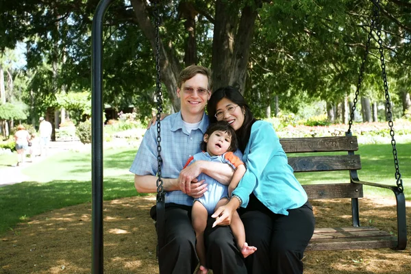 Familia de tres en swing — Foto de Stock
