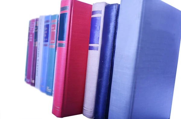 Row of books lined up — Stock Photo, Image