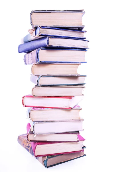 Tall stack of old books — Stock Photo, Image