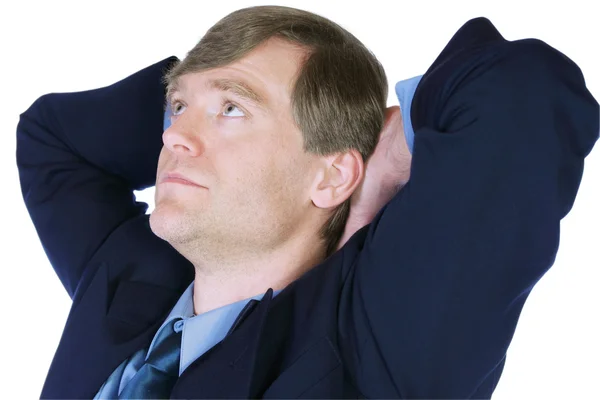 Handsome businessman deep in thought — Stock Photo, Image