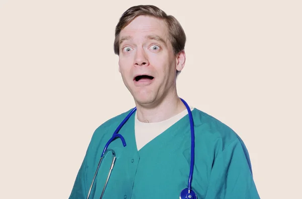 의사에 익살 스러운 표정 — 스톡 사진