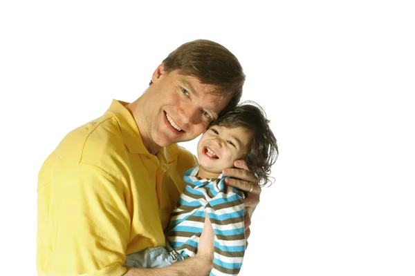 Baba oğlunu holding — Stok fotoğraf