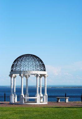 Gazebo by Lake Superior clipart