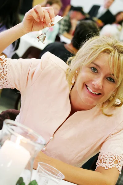 Stock image Woman ringing the wedding bells