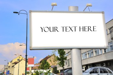 City billboards and advertising clipart